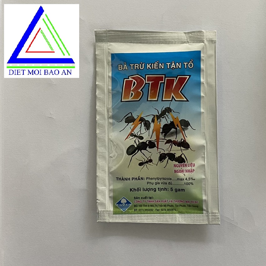 Combo 10 gói Thuốc diệt kiến tận tổ BTK , Bả diệt kiến tận gốc, dạng hạt đường cho ăn - Gói 5 gam