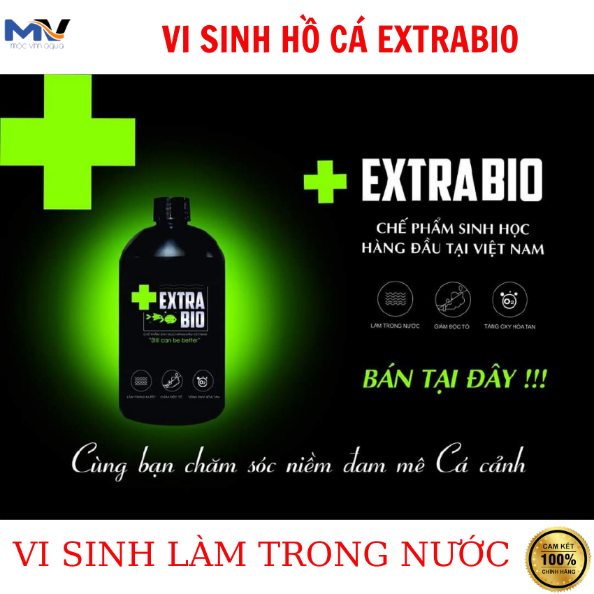 MEN VI SINH HÔ CÁ LÀM TRONG NƯỚC EXTRABIO 125ML | CỬA HÀNG CÁ CẢNH VÀ THIẾT BỊ LỌC NƯỚC HỒ CÁ MỘC VINH AQUA