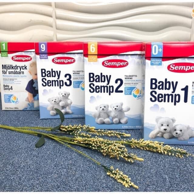 ✈️ sữa bột semper thụy điển 800g từ số 1-4