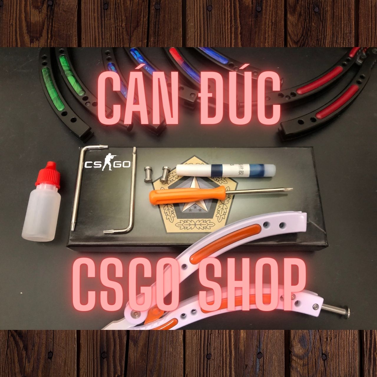 Đồ trưng bày csgo cán đúc, tặng phụ kiện và sticker kèm theo