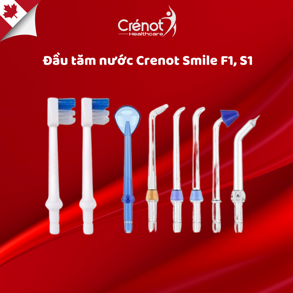 Đầu tăm nước cầm tay mini crenot smile f1, crenot smile s1 cao cấp chính hãng
