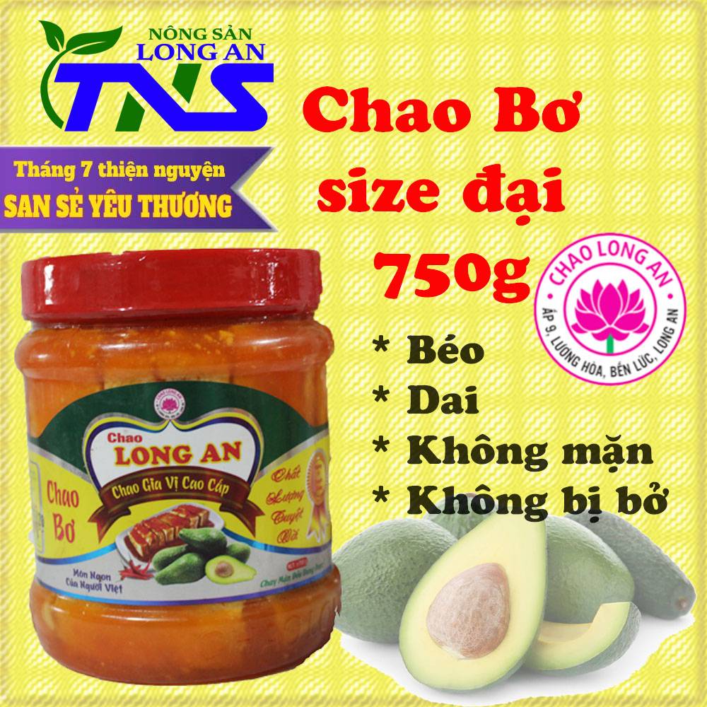 Freeship-chao bơ long an size đại 750g