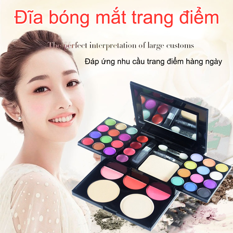 39 màu trang điểm bộ trang điểm má hồng mắt ADS 39 colours makeup Kit Set lip blusher eyeshadow Bộ trang điểm mới với bột mắt đỏ mặt và bàn chải