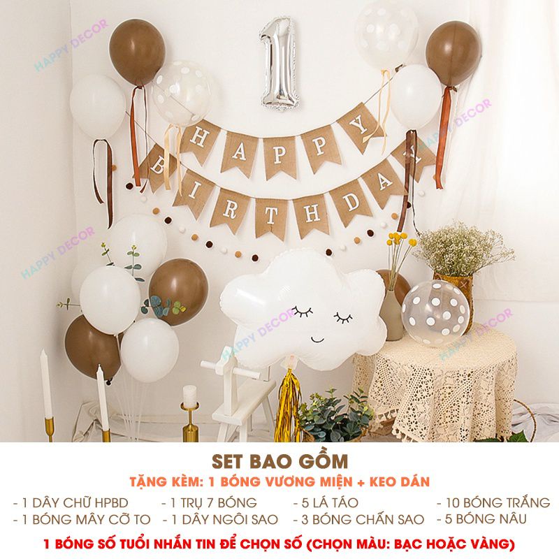 freeship SET trang trí sinh nhật Handmade kiểu Hàn Quốc cực chất