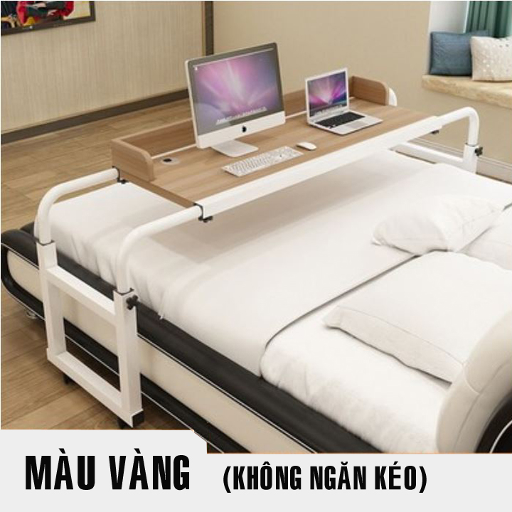 Bàn lười làm việc thông minh đa năng phong cách Châu Âu hiện đại di chuyển tiện lợi kích thước 120-45cm