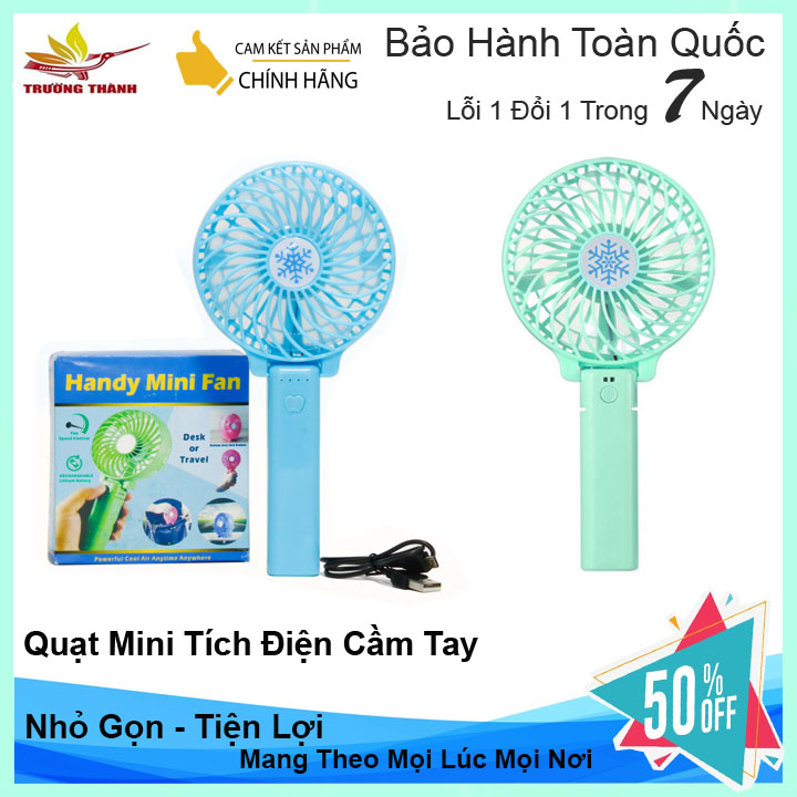 Quạt mini tích điện gấp gọn cầm tay - handy mini fan