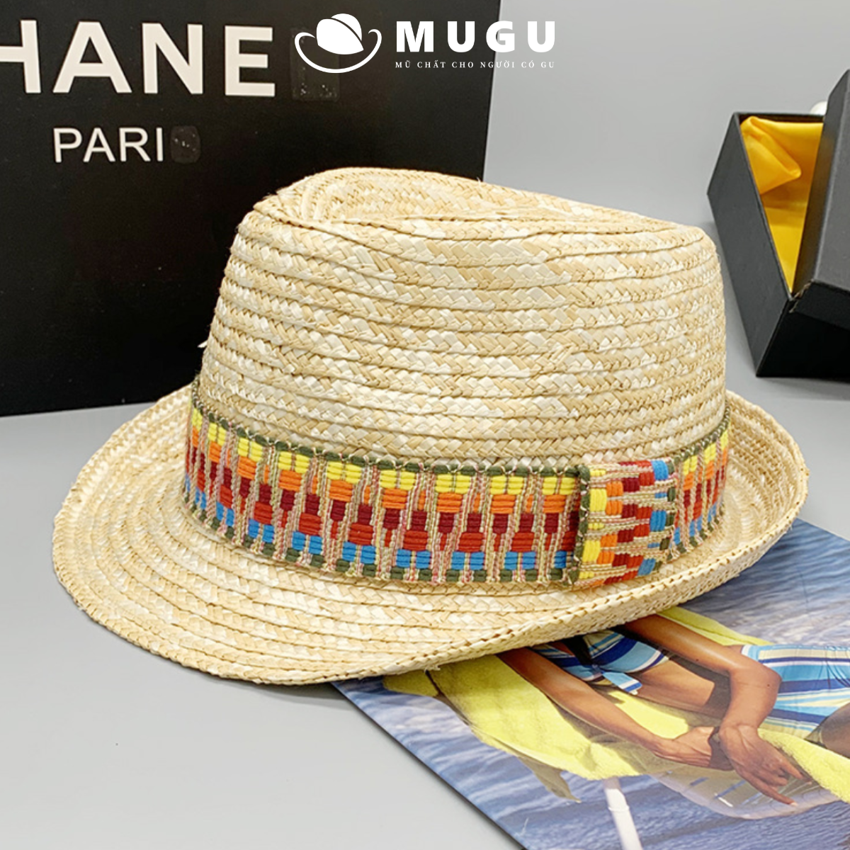 Mũ Cói Vành Nhỏ MC15 Dễ Phối Đồ - Mũ Cói Đi Biển Chống Nắng | MUGU