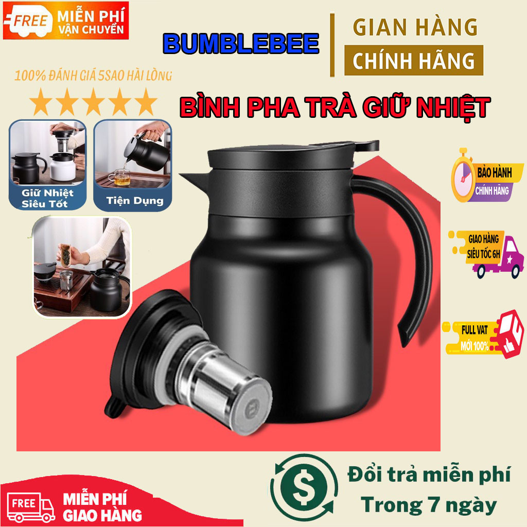 Ấm pha trà giữ nhiệt, ấm pha trà giữ nhiệt có lõi lọc, dung tích 1000ml, chất liệu inox 316 cao cấp, an toàn cho sức khỏe, bình pha trà giữ nhiệt liên tục 6h, ấm pha trà, ấm pha trà inox 304, ấm pha cà phê, ấm giữ nhiệt