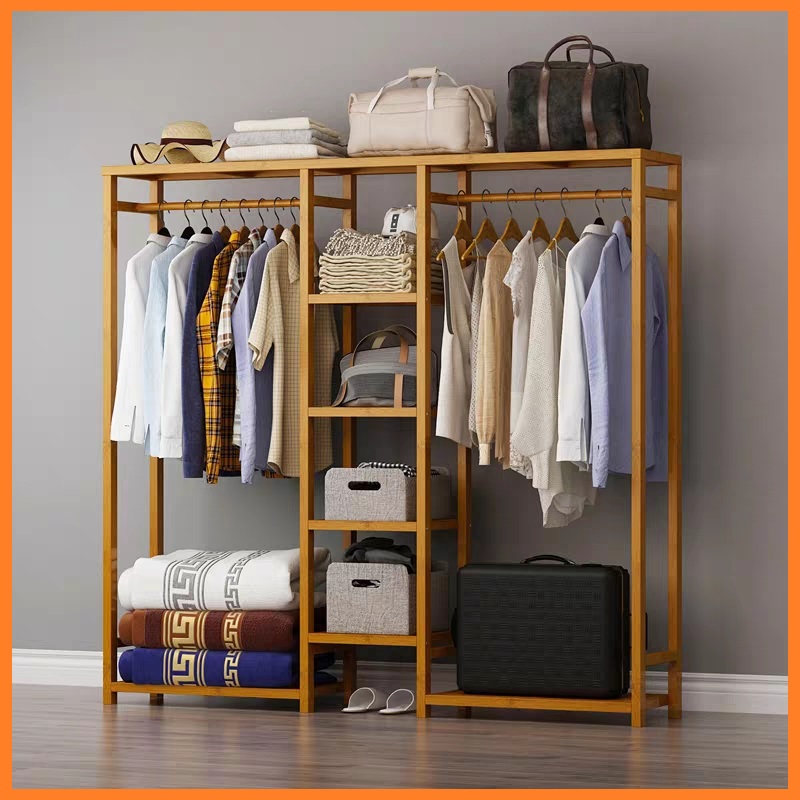 Tủ Treo Quần Áo Gỗ Thông Tự Nhiên Cao Cấp, Tủ Quần Áo Phong Cách Hàn Quốc 119x30x150cm