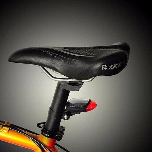 Đèn chớp cảnh báo gắn cọc yên xe đạp sử dụng năng lượng mặt trời không cần sạc