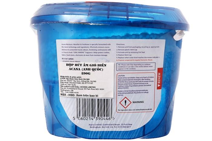 Hộp hút ẩm khử mùi, làm thơm Hương Gió Biển Acana 290g BT18