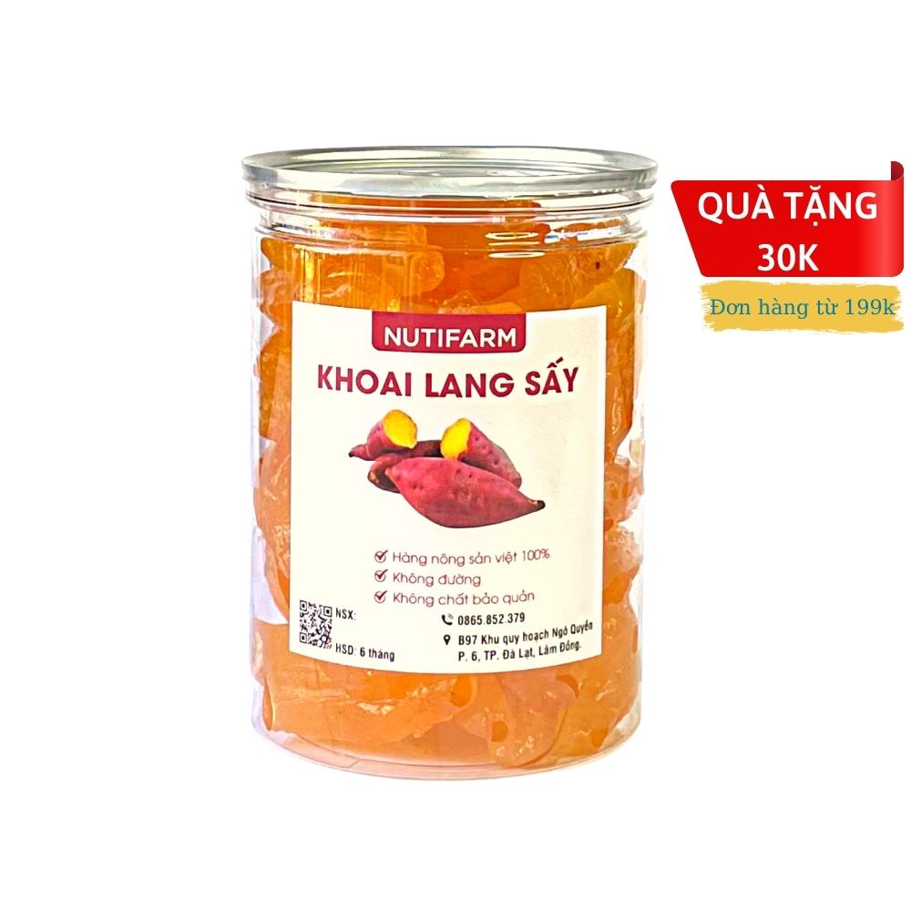 Khoai lang sâm sấy dẻo NutiFarm 500gr, củ khoai lang nhỏ đặc sản đà lạt