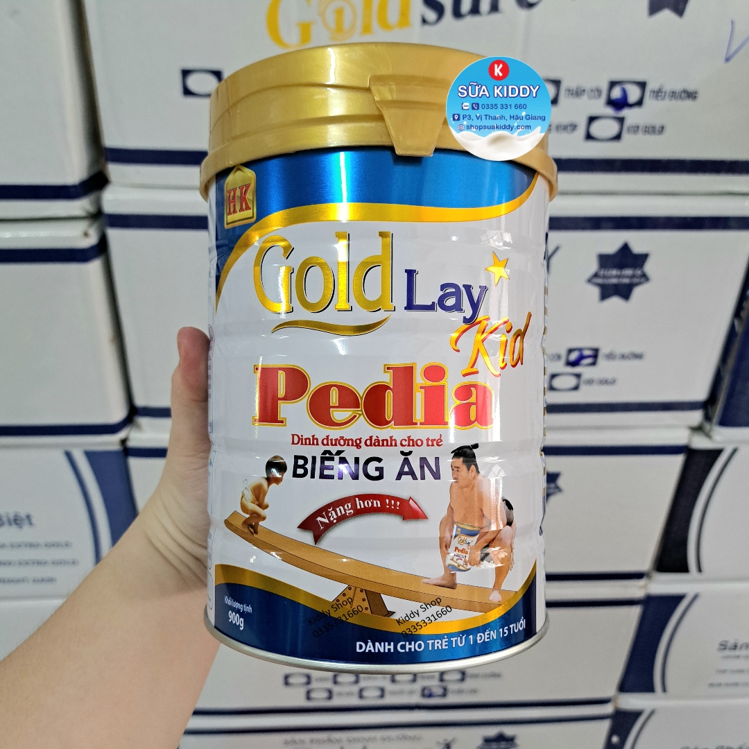 Sữa tăng cân GoldLay Pedia 900g dành cho trẻ biếng ăn, chậm tăng cân (date luôn mới)