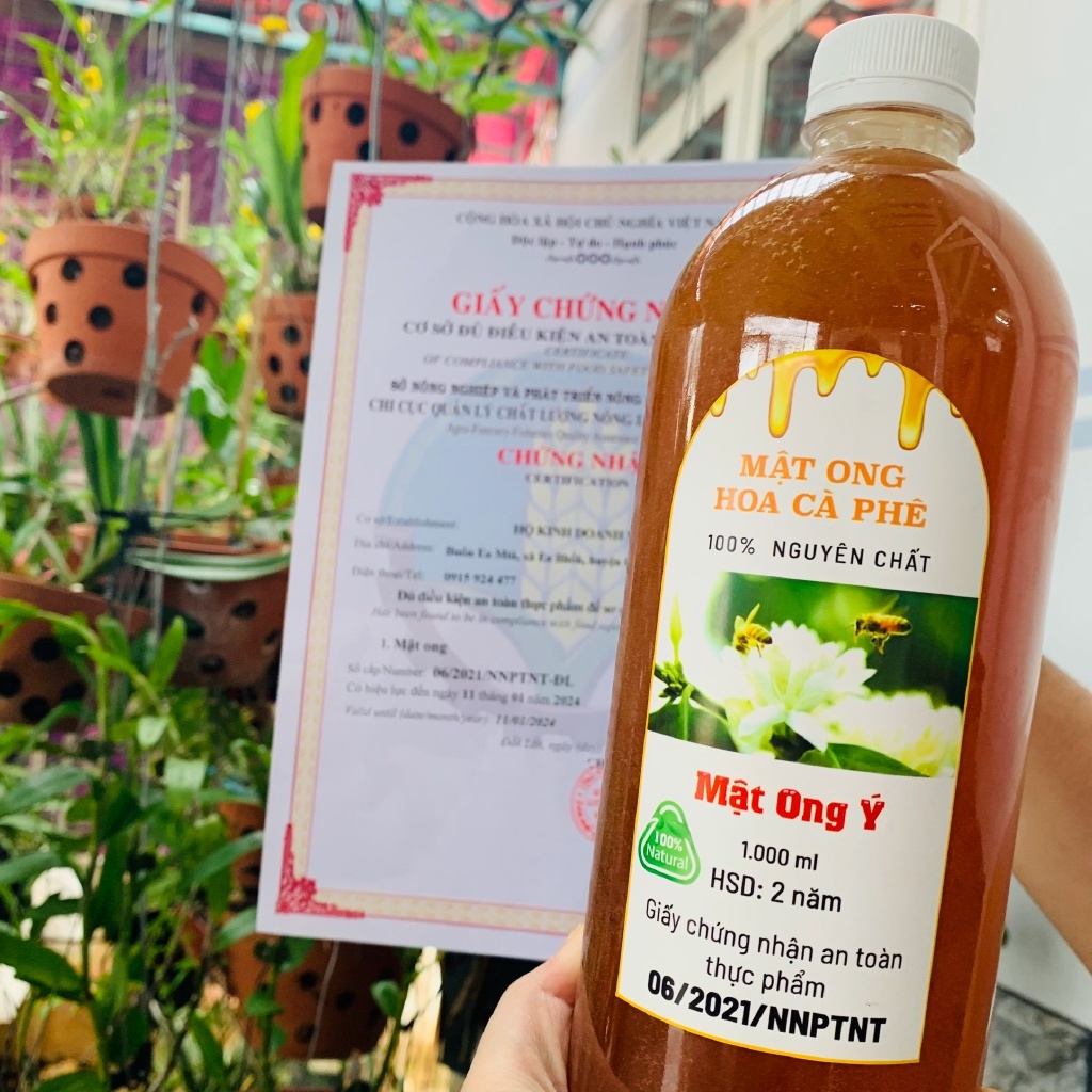 Mật Ong Nguyên Chất Mật Ong Hoa Cà Phê Đắk Lắk Tự Nhiên Không Pha Ong Vàng Shop