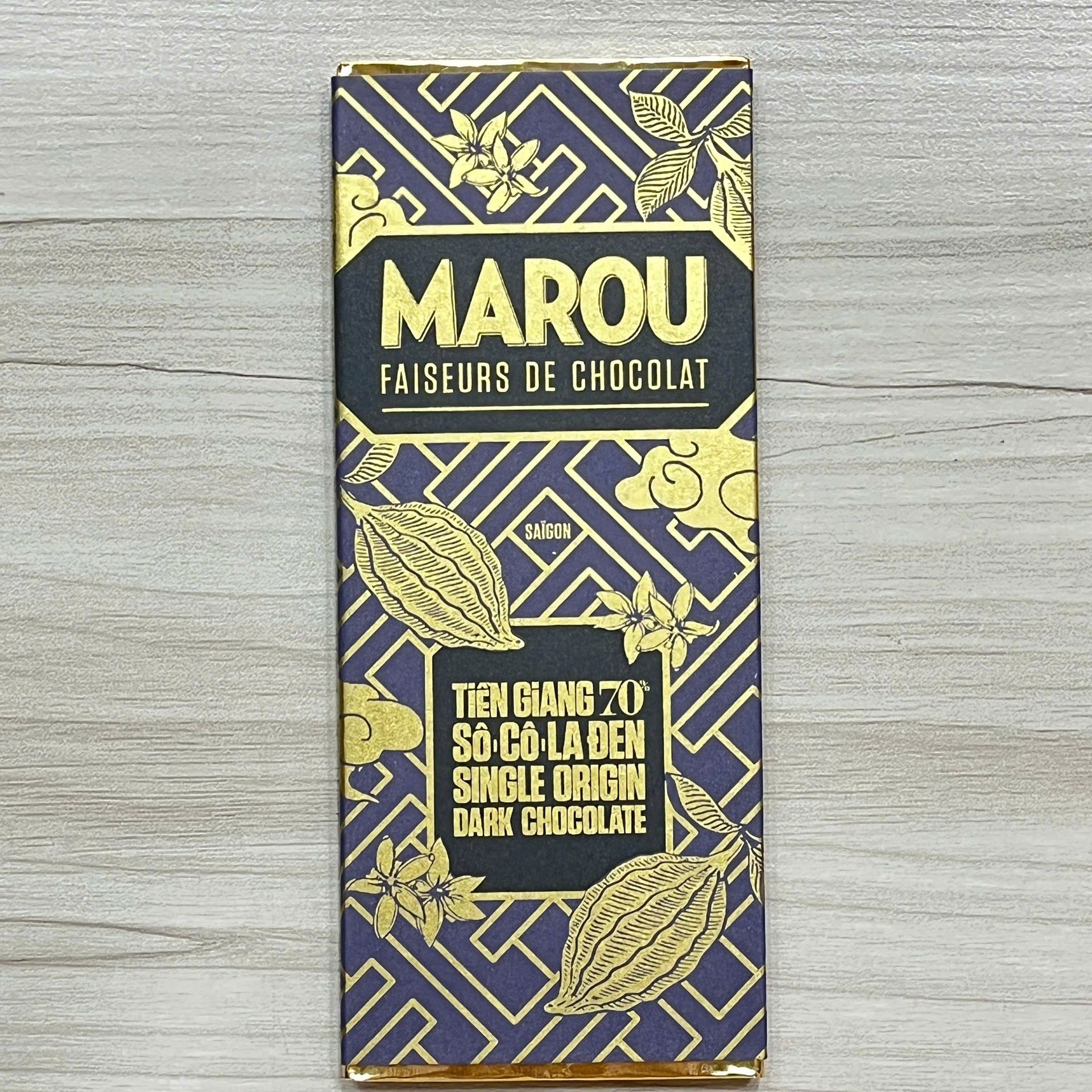 Date 02/27 Socola Đen Tien Giang 70% Marou 24g - Single Origin Dark Chocolate (24g)
