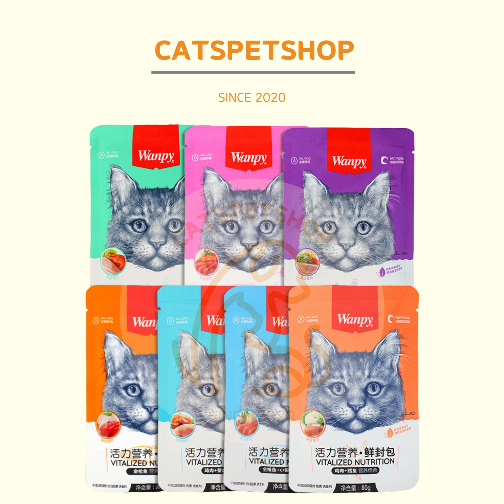 Pate wanpy cho mèo mọi lứa tuổi gói 80g - catspet shop