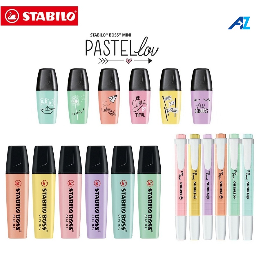 Bộ 6 bút đánh dấu highlight Stabilo pastel