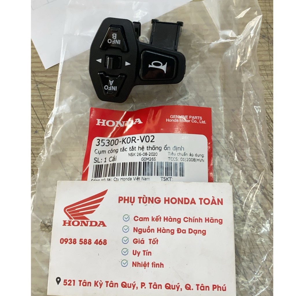Nút kèn + xi nhan / công tắc kèn + xi nhan sh 2020 zin chính hãng honda