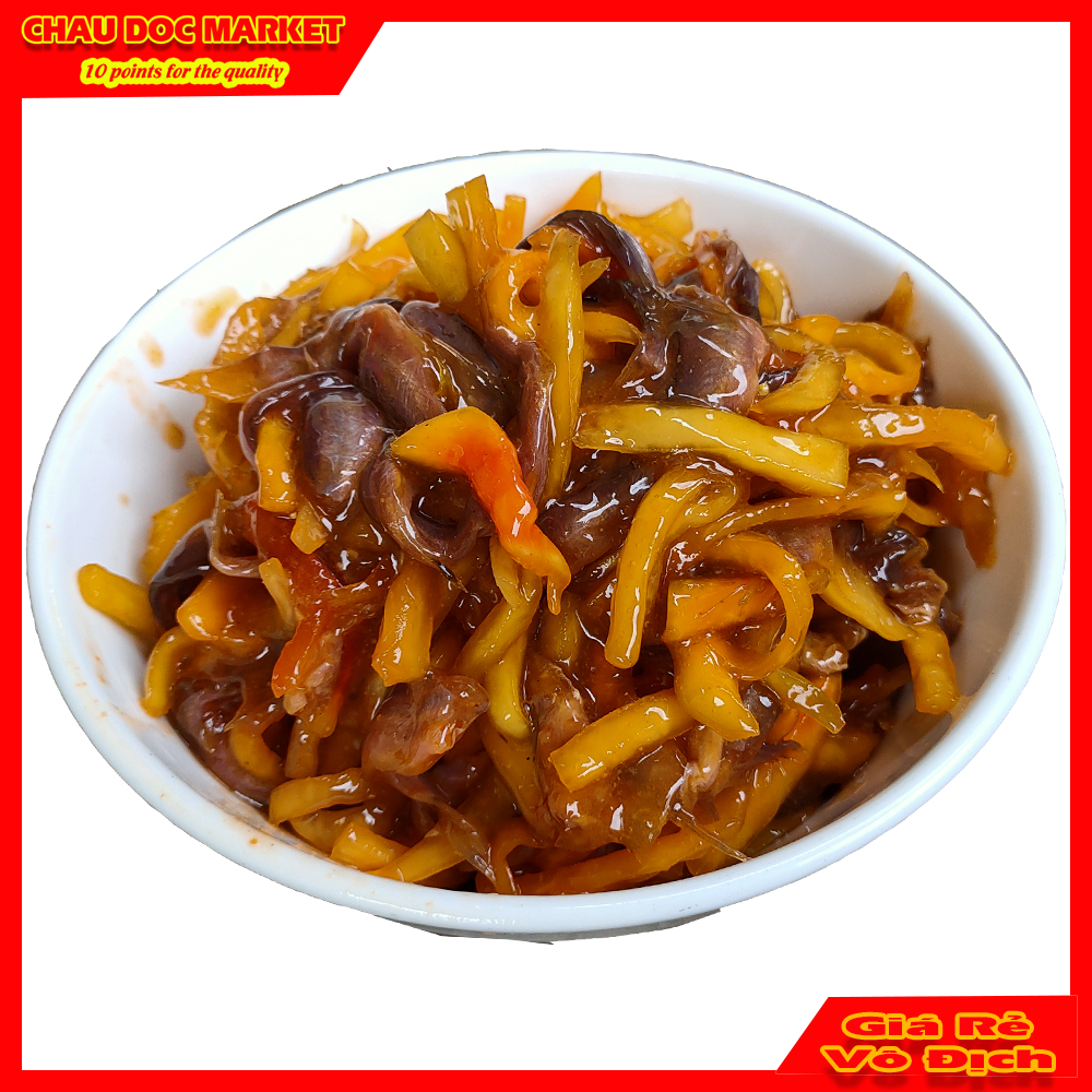 Mắm Cá Chốt Trộn Đu Đủ Mỏ Vịt Tươi Ngon Đặc Sản Châu Đốc Ăn Liền Hủ 500gr