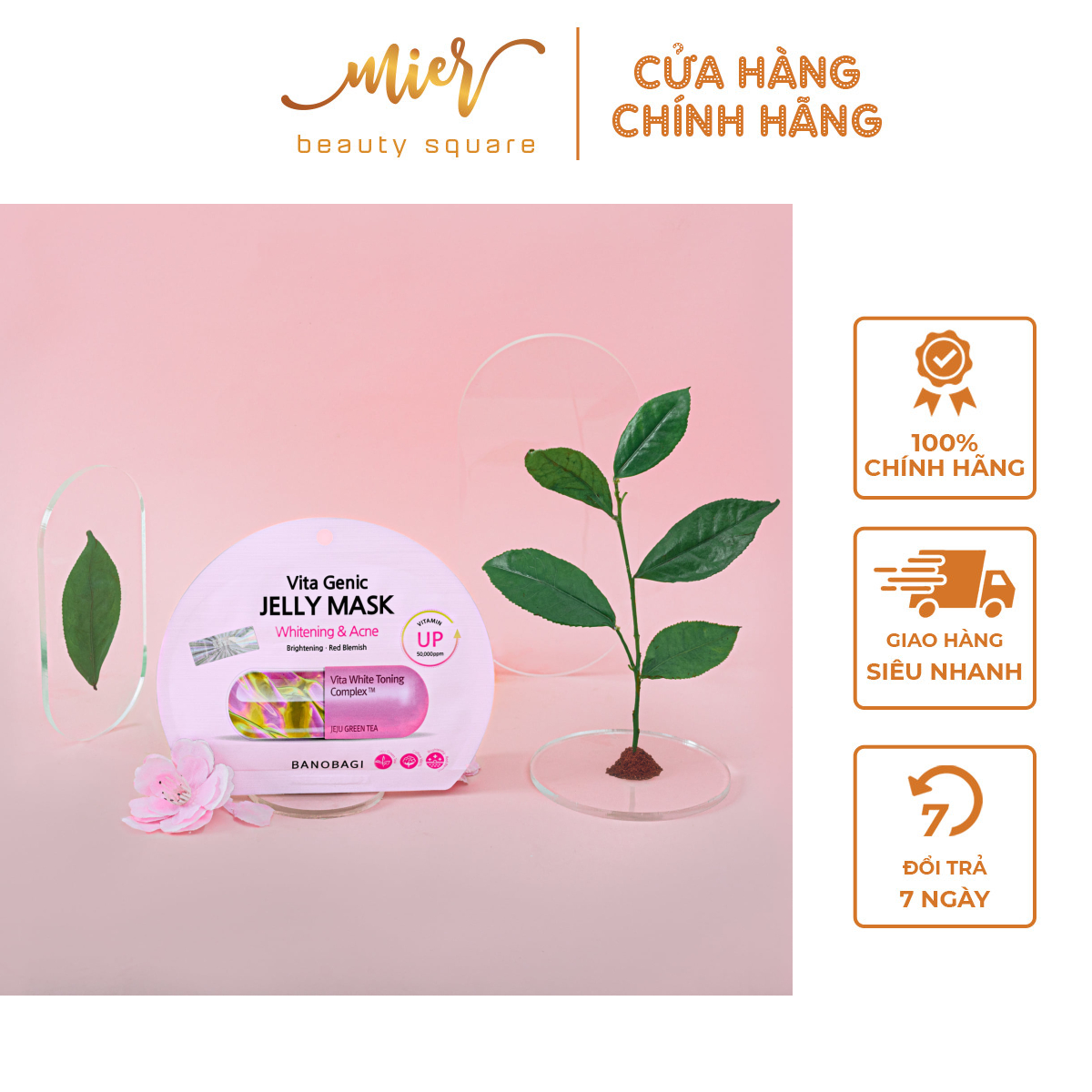 MẶT NẠ BANOBAGI VITA GENIC - WHITENING & ACNE BRIGHTENING RED BLEMISH SKIN JELLY MASK