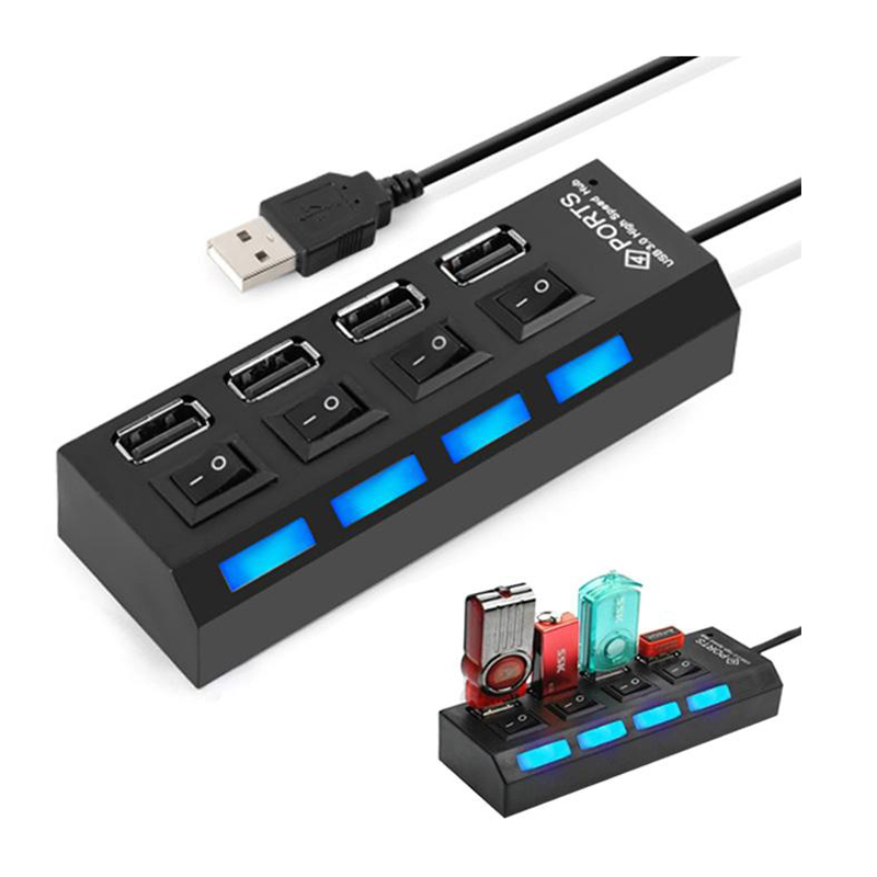 Bộ chia hub usb 4 port 4-1 có công tắc usb 2.0