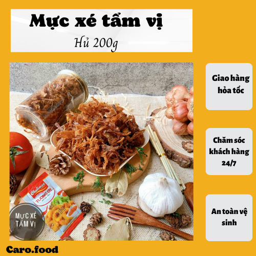 Mực xé tẩm vị caro Food