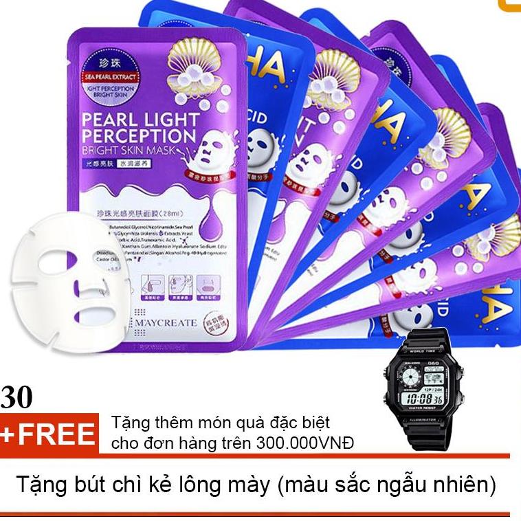 Bộ 30 mặt nạ HA cao cấp + Tặng bút chì kẻ lông mày