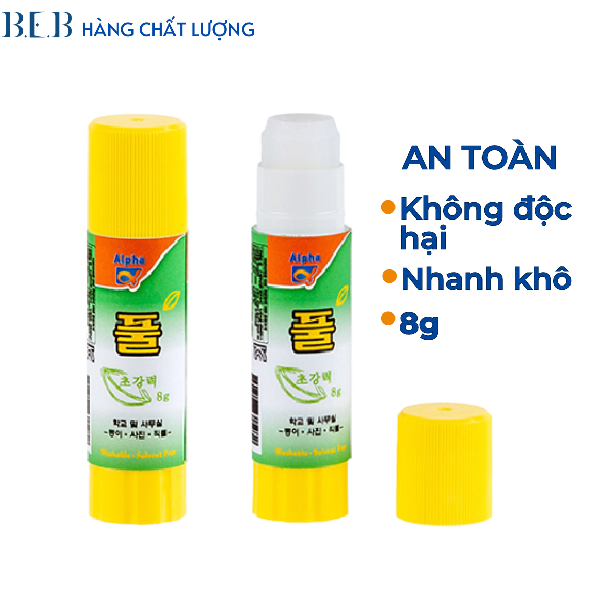 Keo dán thủ công cao cấp hàn quốc tiện dụng cho học sinh thương hiệu alpha hộp lẻ