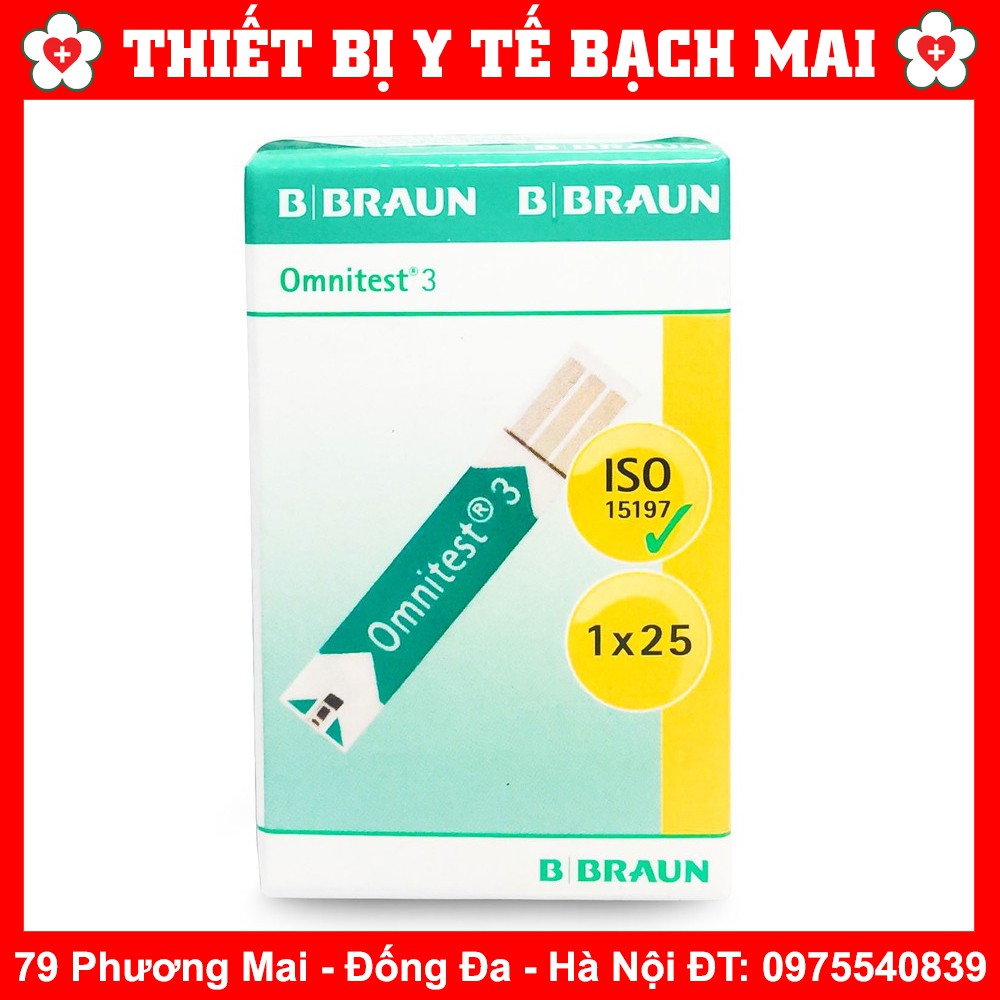 Que thử đường huyết omnitest 3 b.braun - 02 hộp 2x25 = 50 que