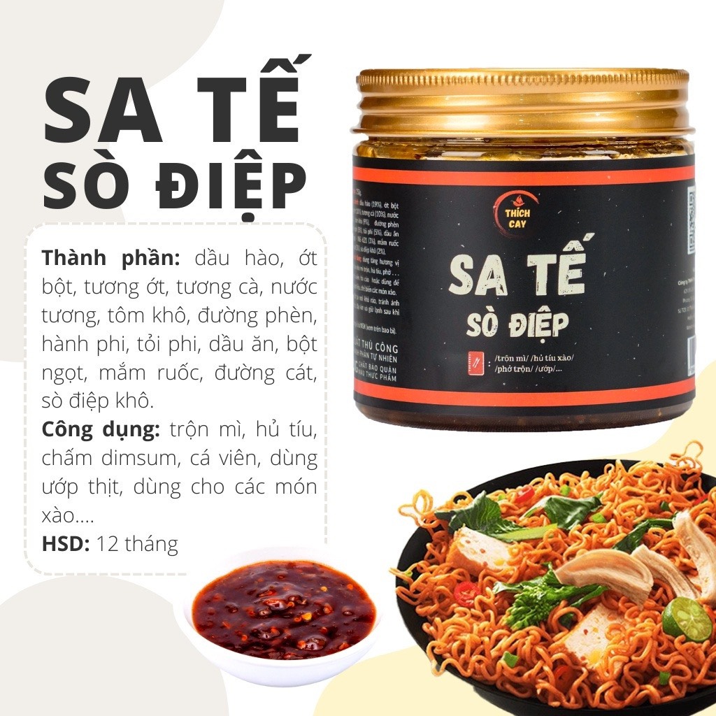 Sa Tế Sò Điệp Thích cay ăn kèm món nào cũng hợp