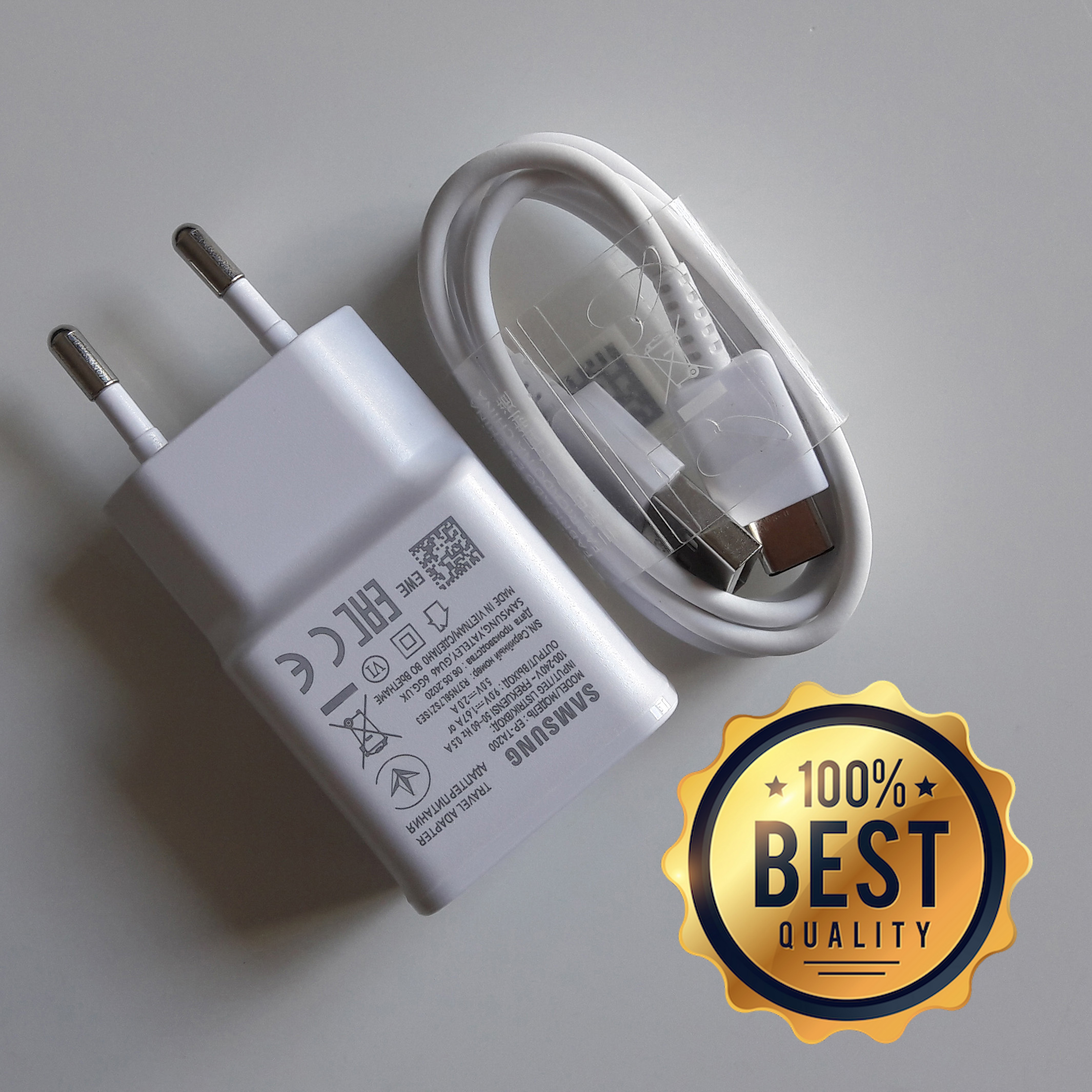 Bộ sạc nhanh Samsung A5 2017 (phiên bản mới) (Cam kết sạc ZIN) (Adaptor + Cable chuẩn type C) (Fast Charging)