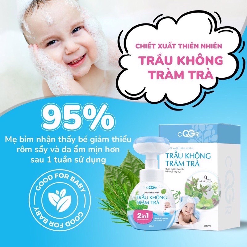 [CHÍNH HÃNG] Sữa Tắm Trầu Không Tràm Trà Cho Bé Sơ Sinh Và Trẻ Nhỏ 250ml.