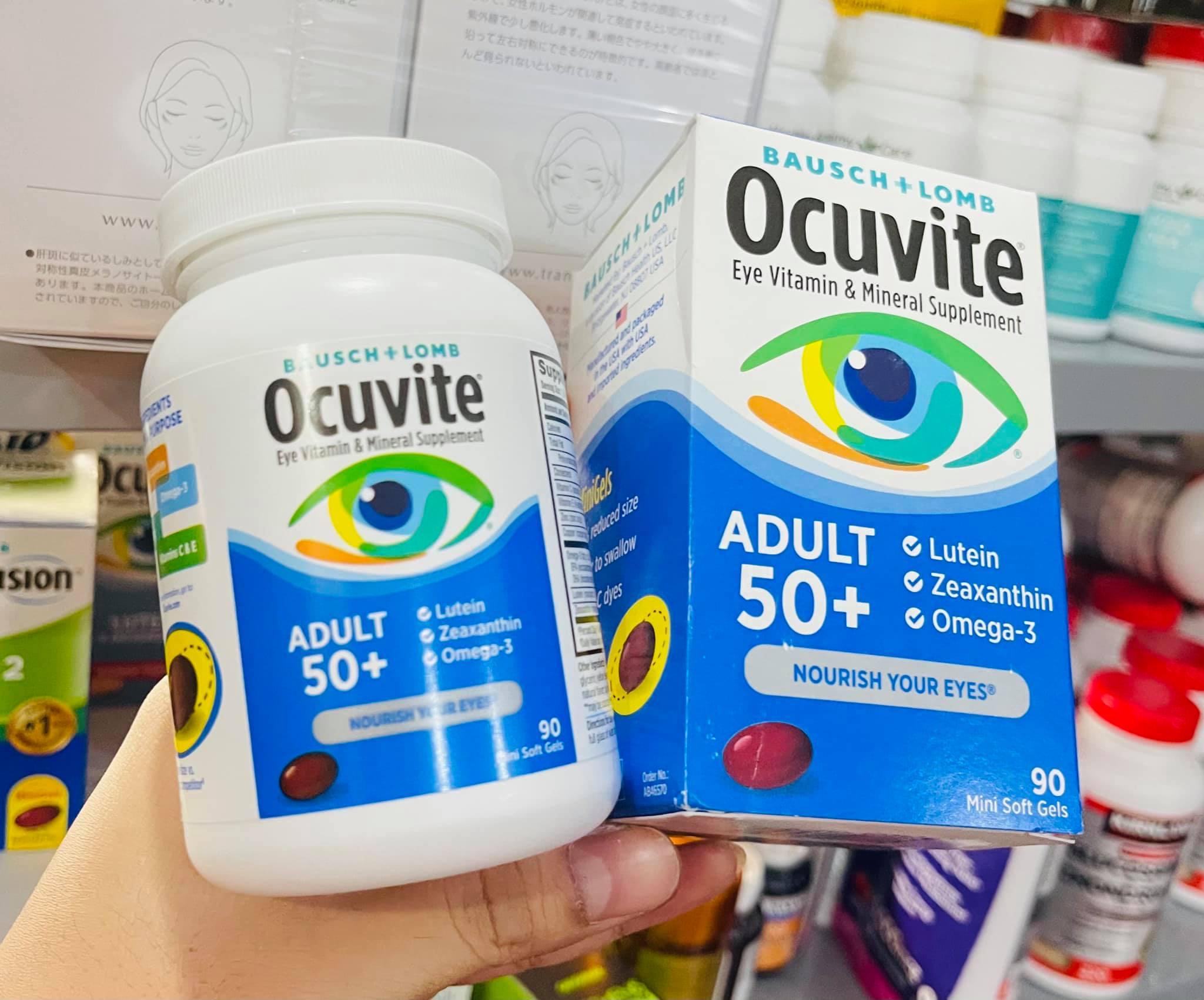 VIÊN UỐNG BỔ MẮT OCUVITE DÀNH CHO NGƯỜI LỚN TUỔI OCUVITE ADULT 50+ 90   - sản phẩm tốt chất lượng ca