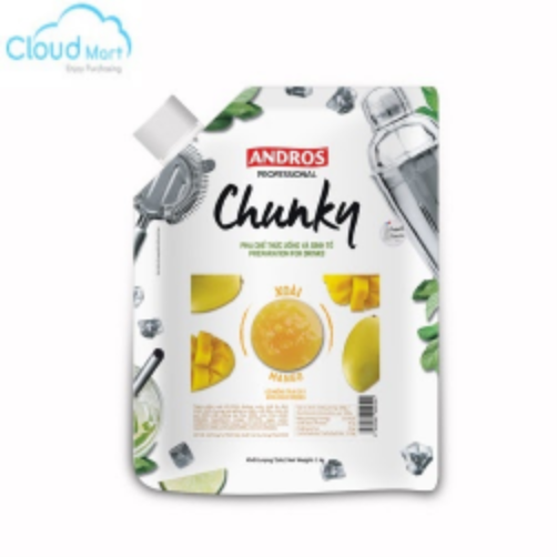 Mứt Andros Chunky Mango 1Kg - Nguyên liệu pha chế Cloudmart