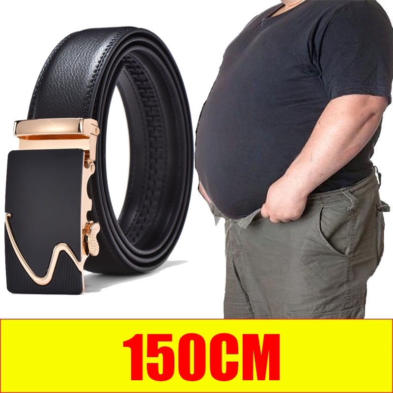 Thắt lưng da bò 150cm có khóa tự động thời trang công sở cho nam 〖lyue〗
