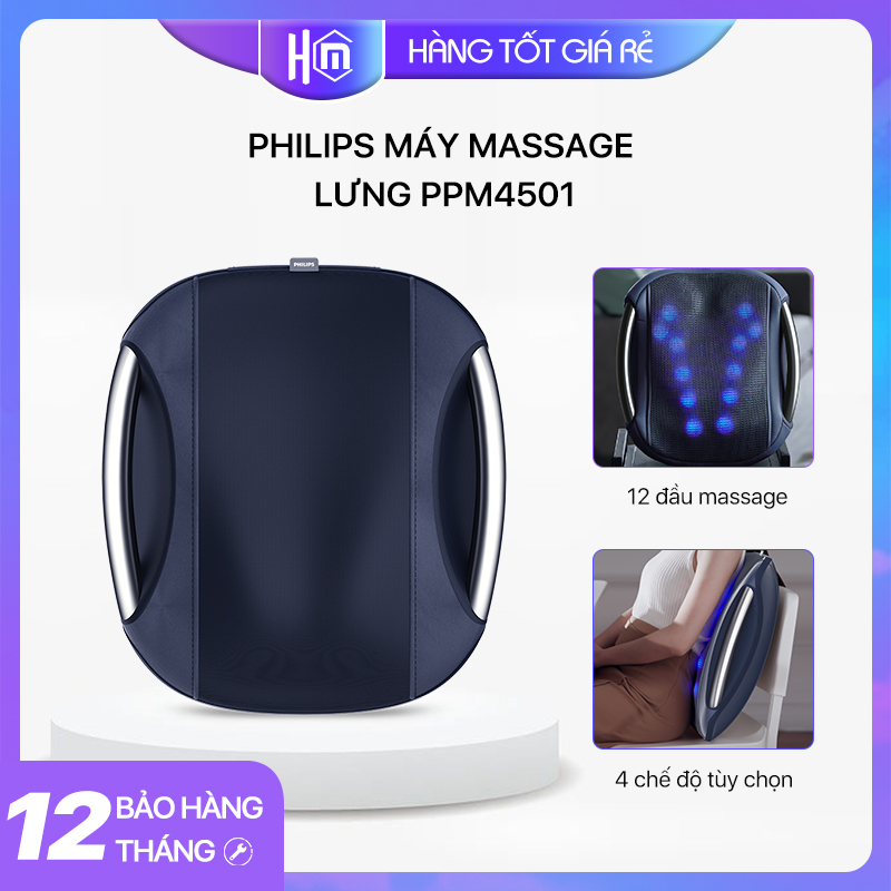 Philips máy massage lưng ppm4501-12 đầu massage riêng biệt，4 chế độ