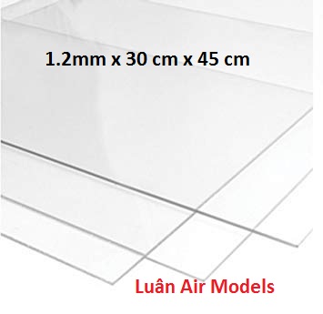 [HCM][1.2mm 30x45cm] Combo 3 tấm nhựa mica cứng trong suốt khổ A3 làm hồ cá chuồng kính hộp kính kính khung ảnh kính ốp biển số xe chế đồ chơi sáng tạo mô hình thủ công trang trí (VA142x3 TP) - Luân Air Models