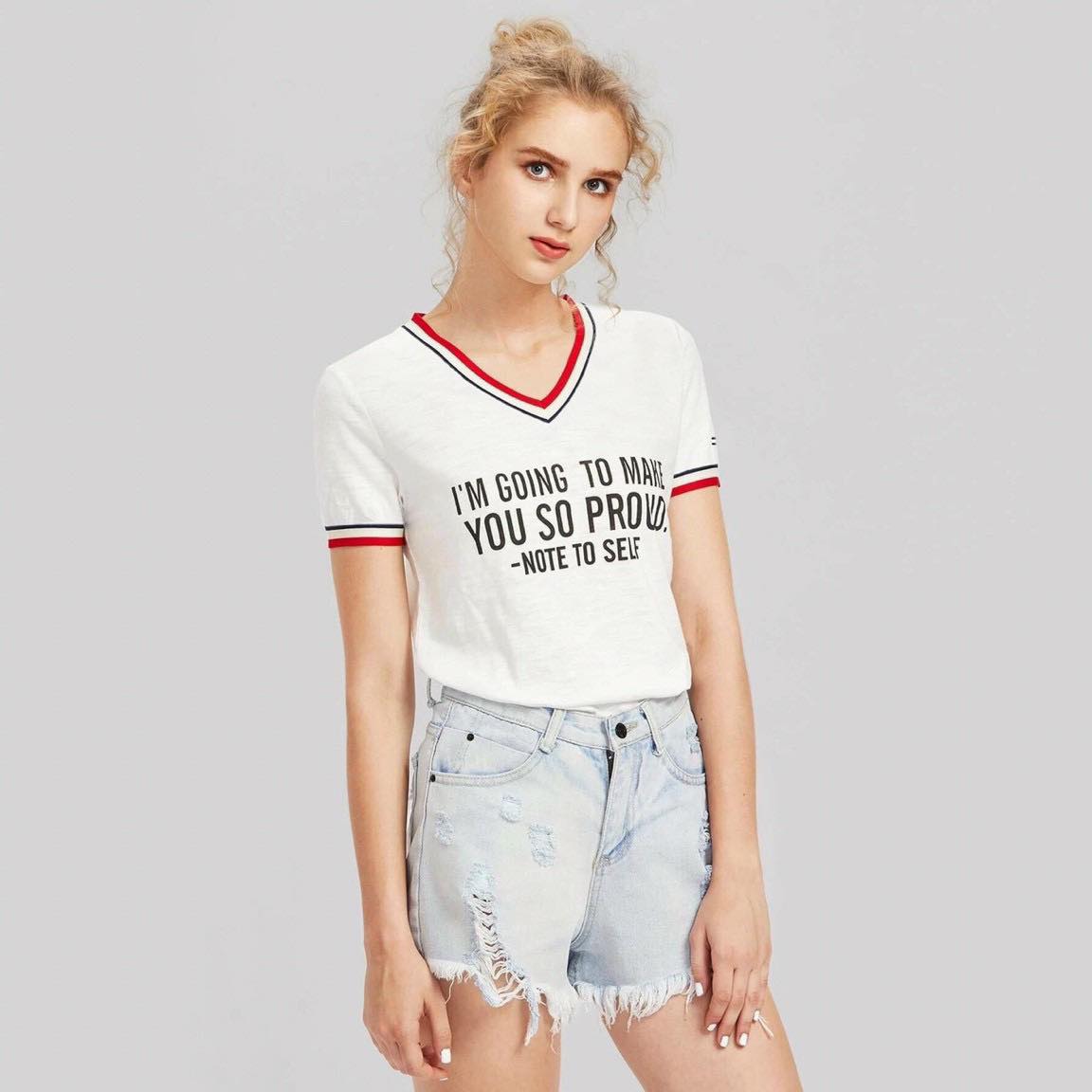 Áo thun nữ Tommy Hilfiger cổ tim