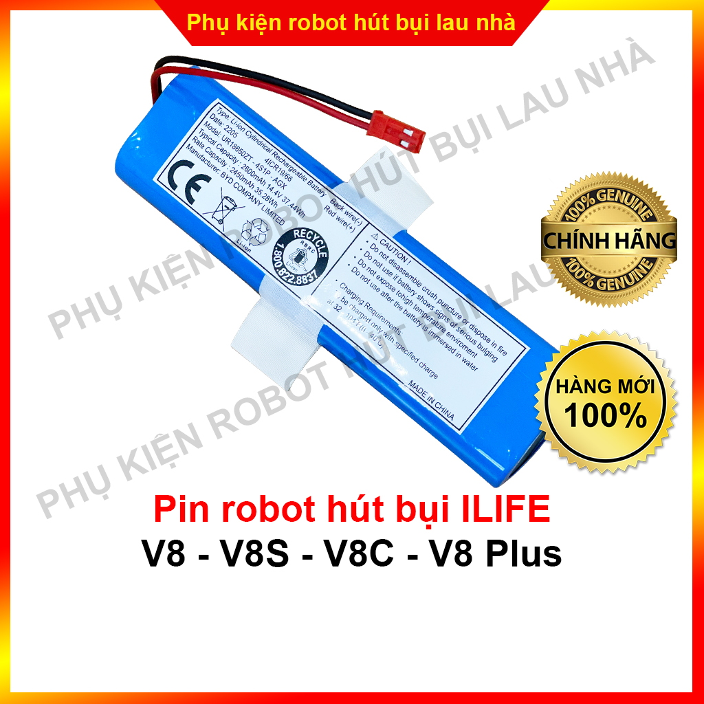 Pin robot hút bụi ILIFE X750, V8, V8S, V8C, V8 Plus - Bảo hành 3 tháng (Lỗi 1 đổi 1)