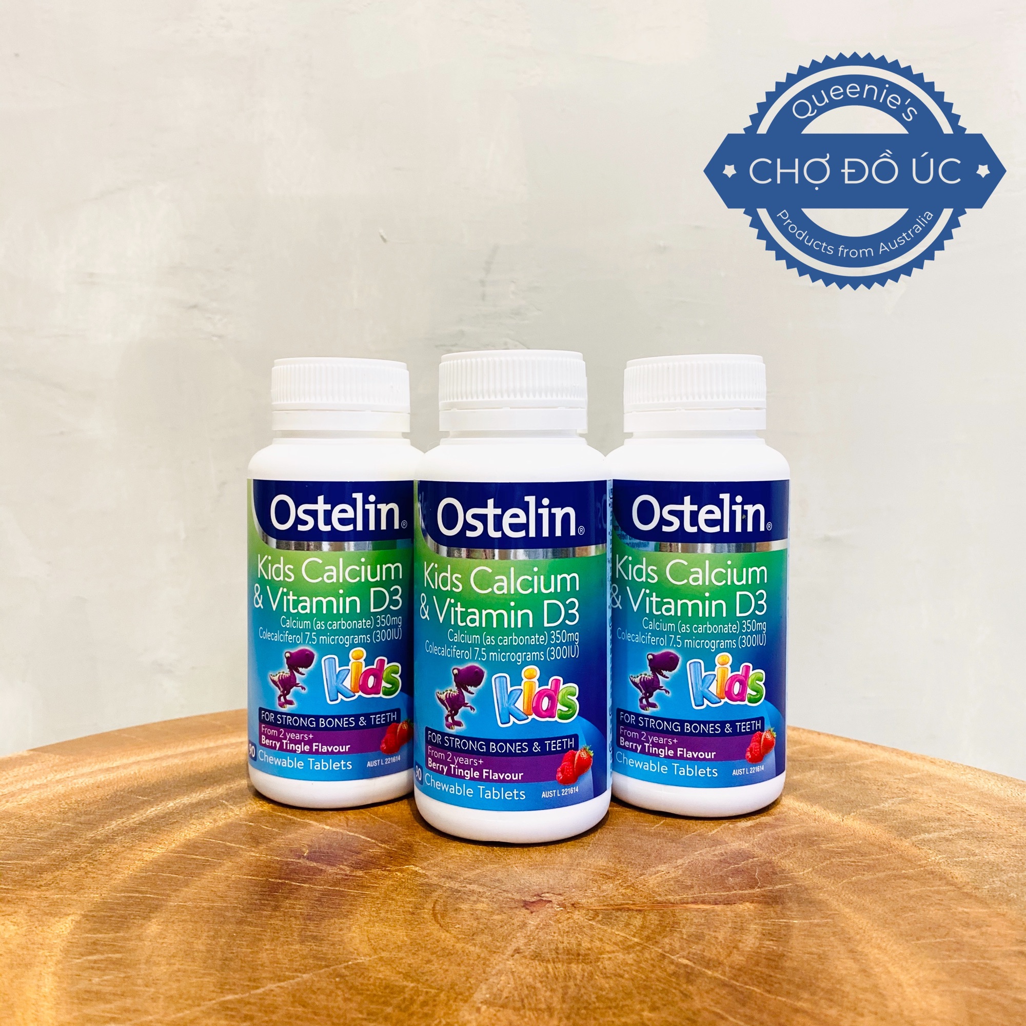 ?? calcium & vitamin d3 dạng viên dành cho bé - ostelin kids calcium & vitamin d3 ?? mẫu mới