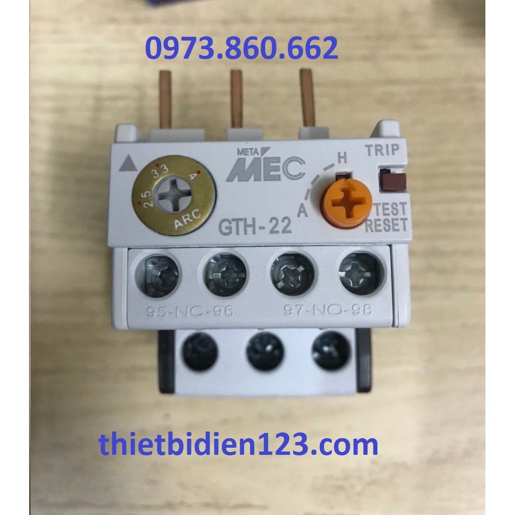 Rơ le nhiệt bảo vệ quá dòng dùng cho khởi động từ RƠ LE MEC GTH-22