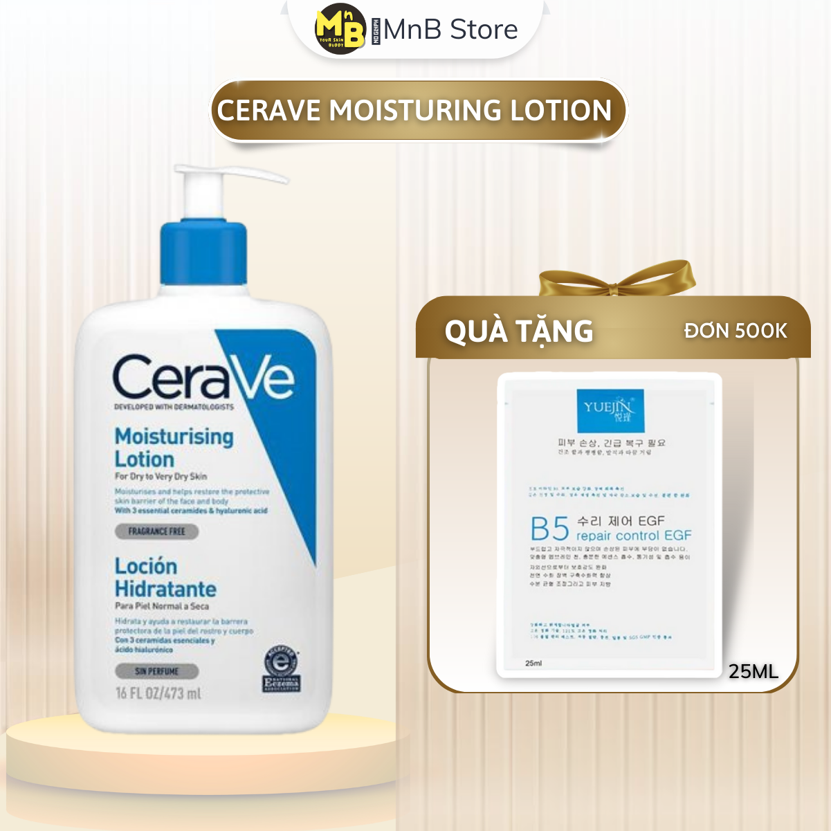 Sữa Dưỡng Thể CeraVe Moisturizing Lotion Lait Hydratant Cho Da Khô Đến Rất Khô 236ml