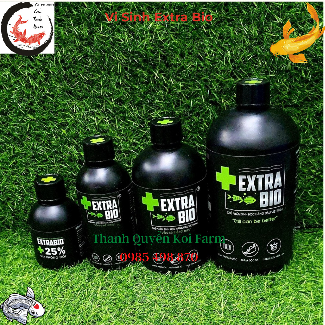 Vi Sinh Làm Trong Nước Bể Cá Cảnh, Cá Koi Extra Bio 250ml, 500ml