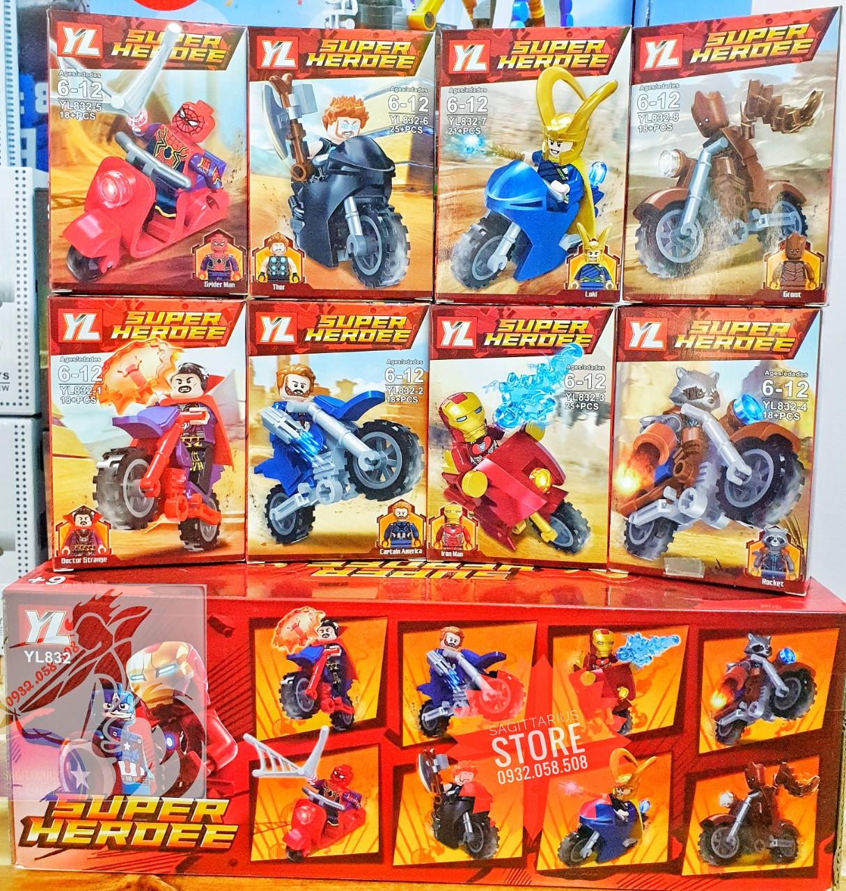 [HCM]Bộ LEGO Minifigures 8 Nhân Vật Avenger 4 ( Hàng có sẵn - Đủ Mẫu )