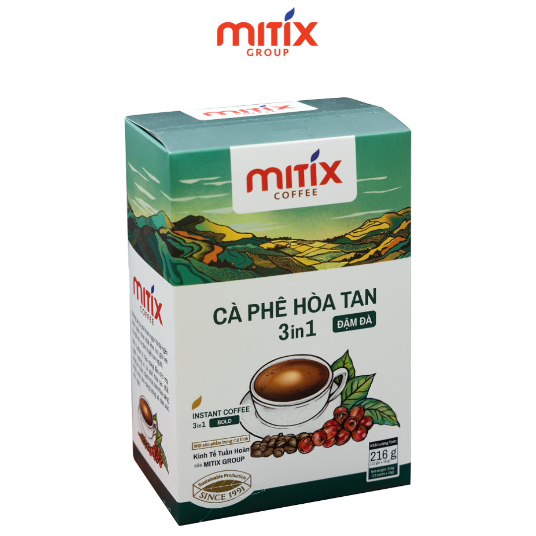 Mitix Coffee Cà phê hòa tan 3in1 Đậm Đà loại 216gr