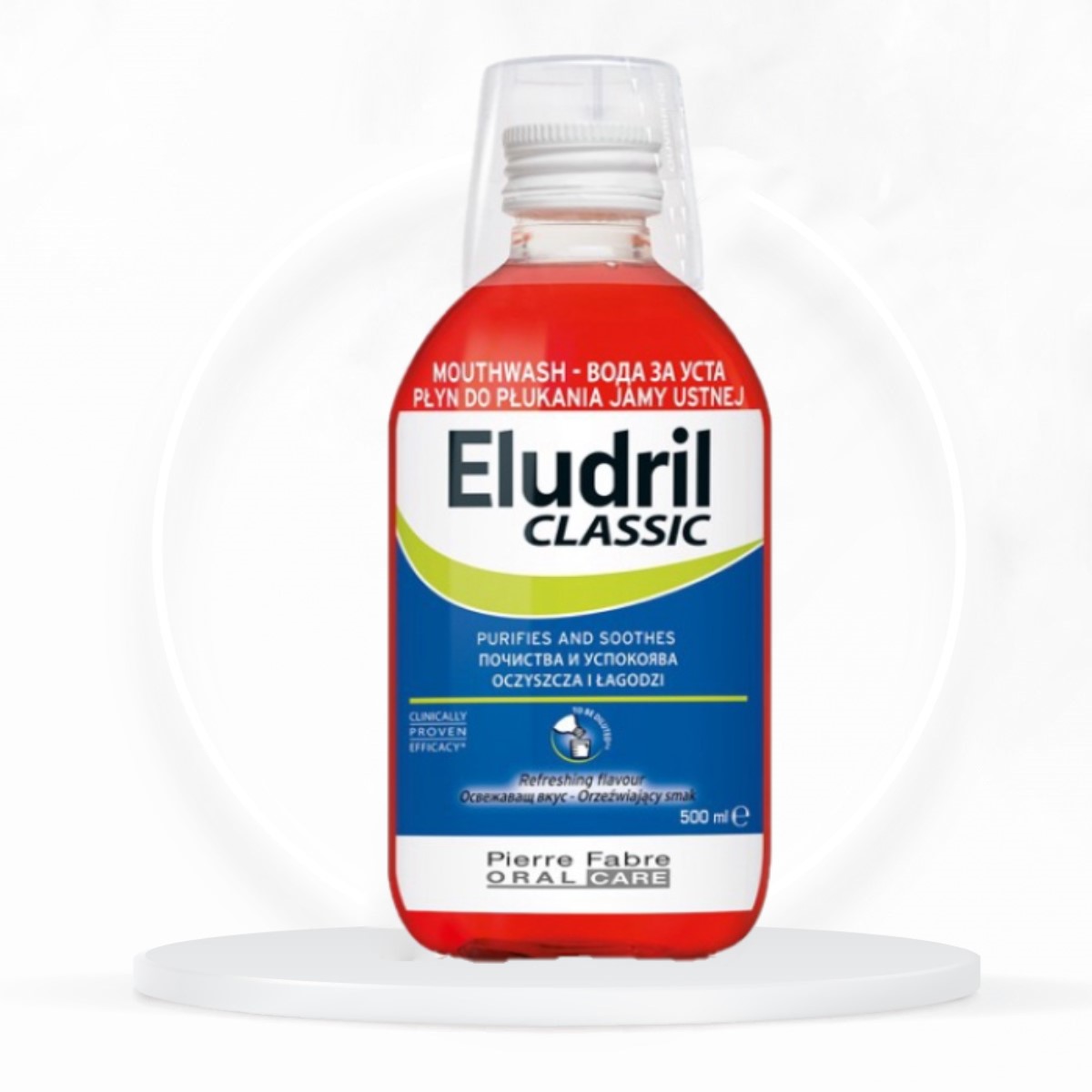 Nước súc miệng Eludril Classic 500ml Chứa Chlorhexidine Giúp Làm Sạch Khoang Miệng Eludril Classics Mouthwash Dates 31-11-2023