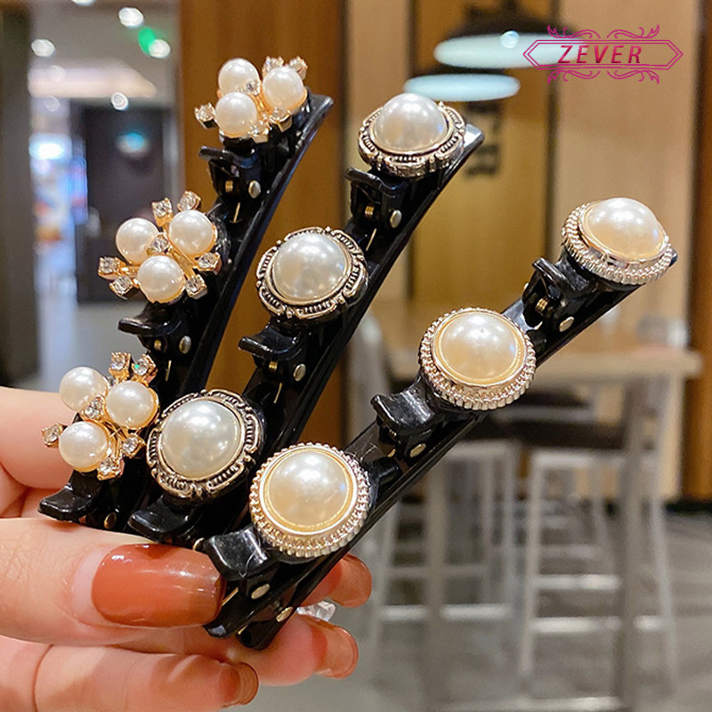 Trâm Cài Tóc Đính Hoa Đính Ngọc Trai Phong Cách cổ điển Độc Đáo
