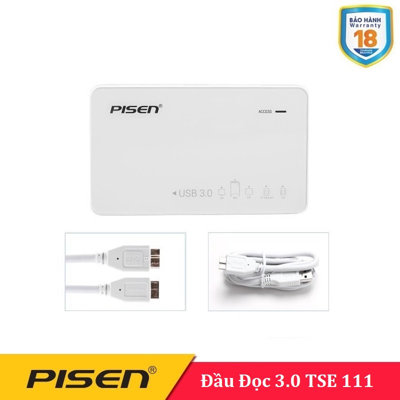 Đầu đọc thẻ nhớ Pisen 3.0 All in one - TSE111 - BH 18 Tháng