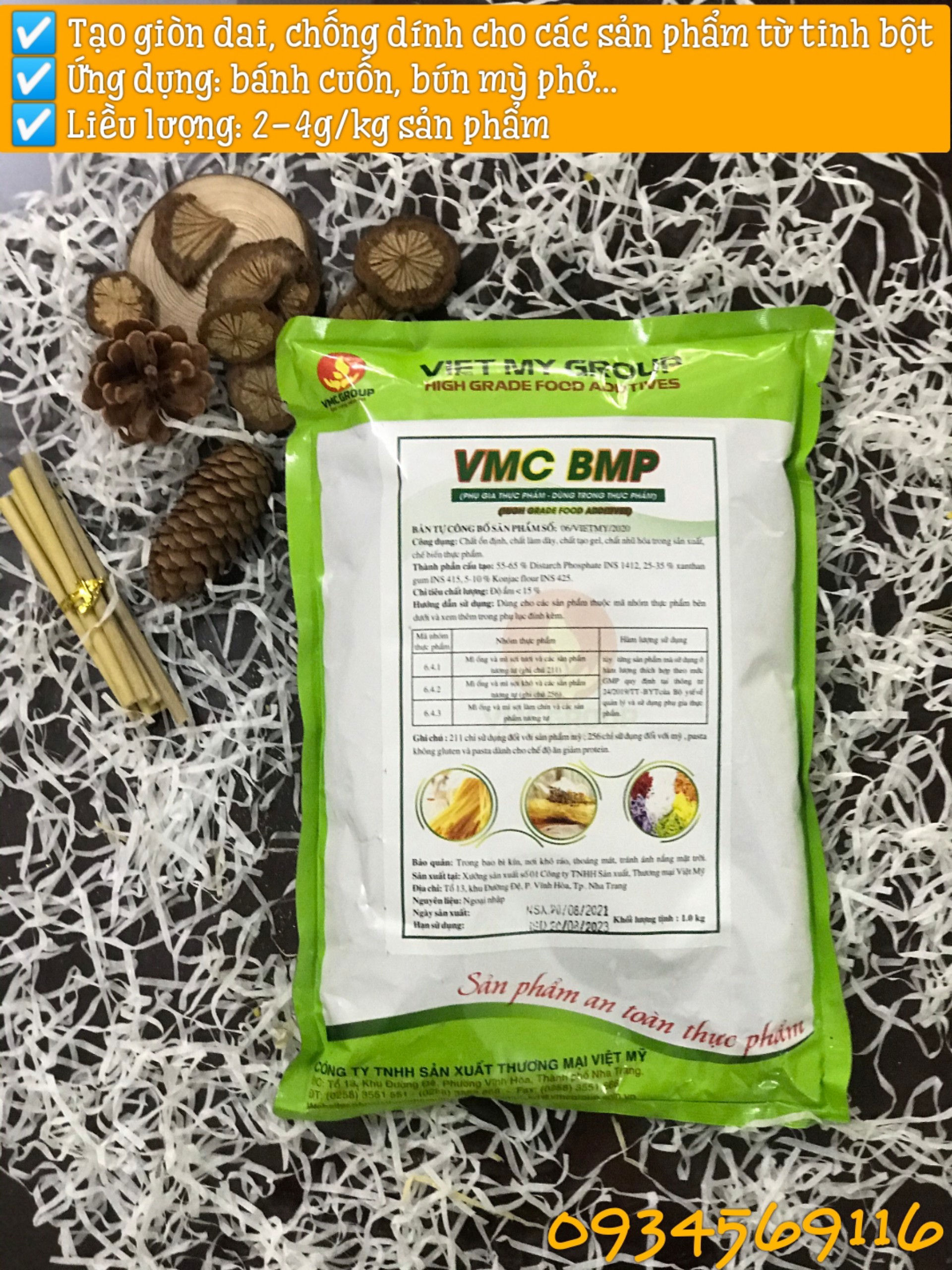VMC BMP phụ gia tạo giòn dai cho bún mì phở thế hệ mới