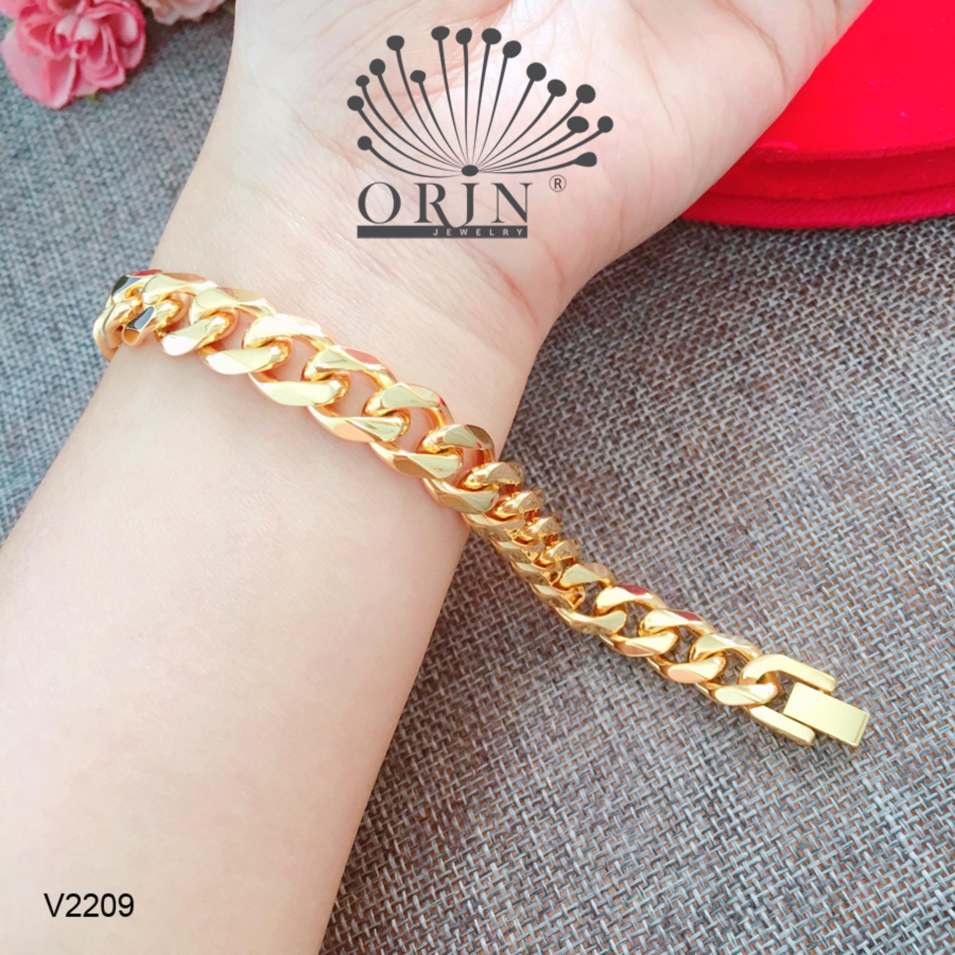 Vòng tay nam nữ, lắc tay nam nữ bền màu thiết kế thời thượng Orin V2209